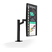 LG מסך ''27 Ergo QHD IPS עם ™USB Type-C תומך ב FreeSync™ / HDR10 ביחס 16:9, מבט צד מלמעלה, 27QN880-B, thumbnail 4