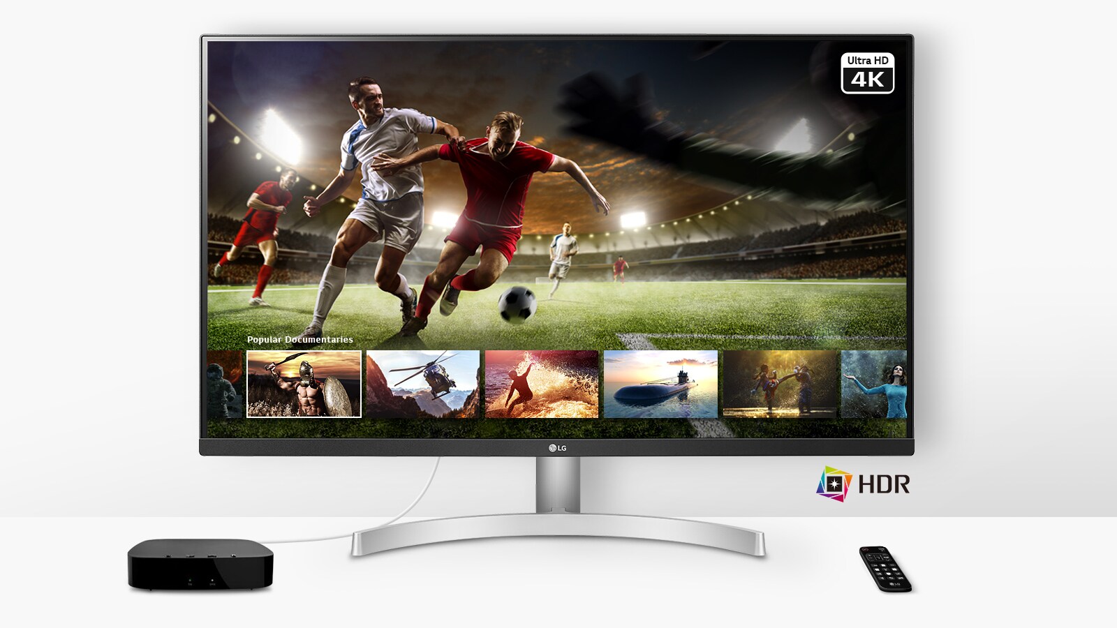 משחק כדורגל בשידור חי באיכות Ultra HD 4K HDR דרך שירות ההזרמה