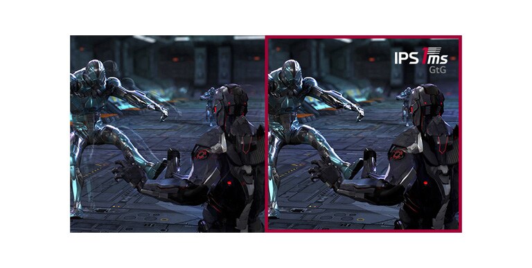 השוואה של תמונות הגרר עם ips ב-5 אלפיות השנייה ו-ips עם 1 אלפית השנייה