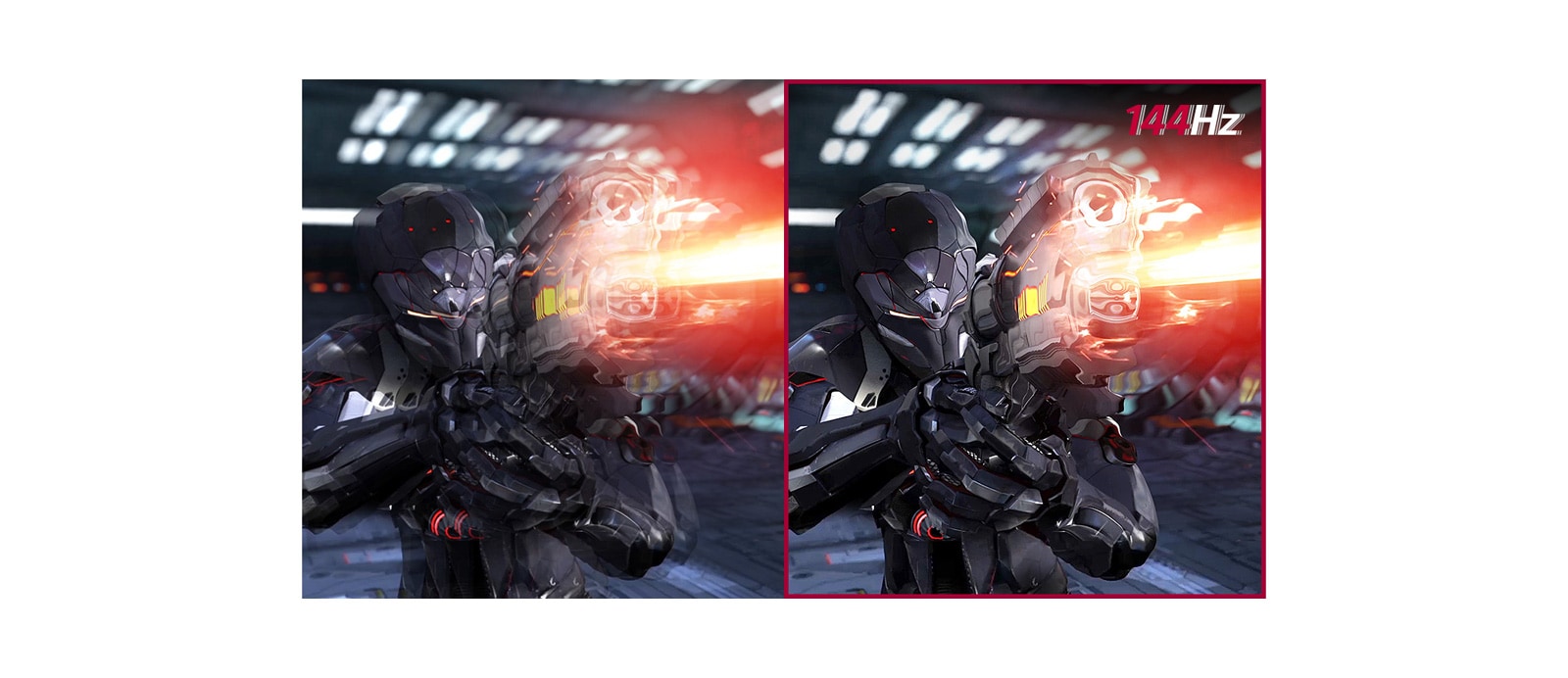 תנועה חלקה לגיימינג עם קצב רענון של 144 הרץ בהשוואה לקצב רענון של 60 הרץ