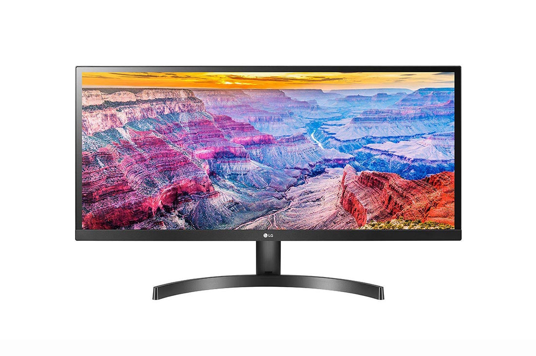 LG מסך ''34 UltraWide® Full HD (2560x1080) IPS ™תומך ב ™HDR10 / FreeSync ביחס 21:9, Front View, 34WL500-B