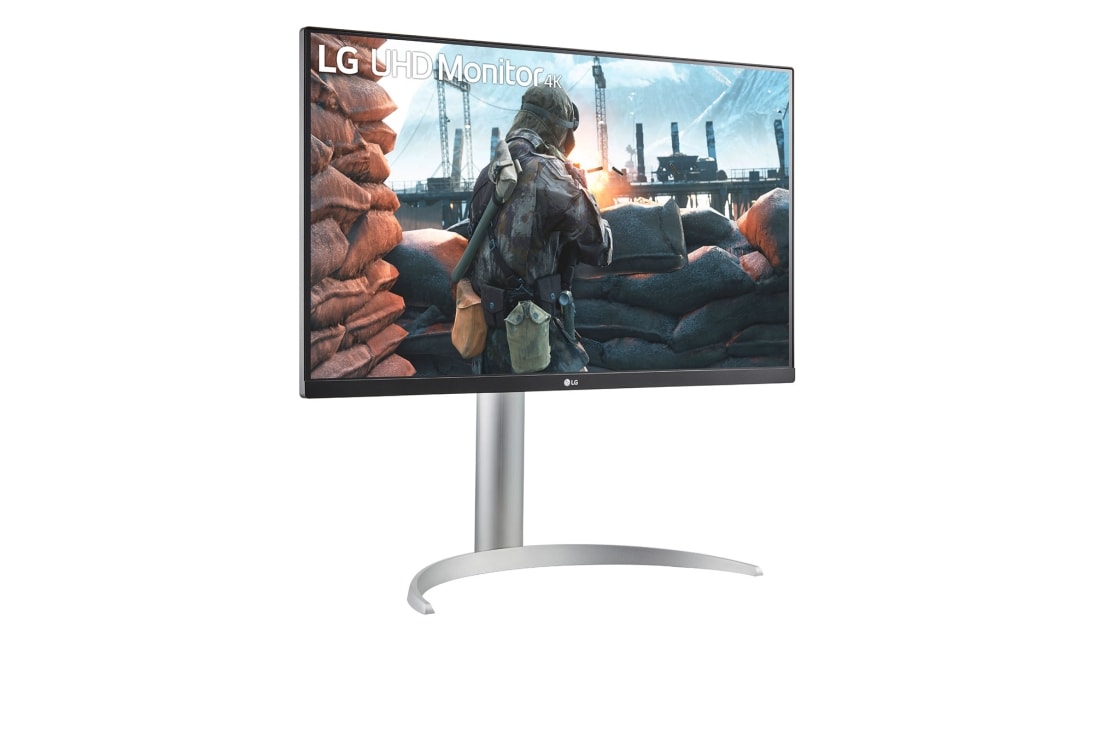 LG מסך ''27 UHD 4K IPS תומך HDR10 / FreeSync™ / VESA Display HDR400 ביחס 16:9, מבט צד בזווית 15 מעלות, 27UP650-W, thumbnail 3