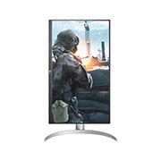 LG מסך ''27 UHD 4K IPS תומך HDR10 / FreeSync™ / VESA Display HDR400 ביחס 16:9, מבט קדמי כאשר הצג מסתובב 90 מעלות לתצוגת פורטרט, 27UP650-W, thumbnail 10