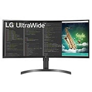 LG מסך ''35 קעור UltraWide® QHD 100 Hz (GtG) תומך ™HDR10 / FreeSync ביחס 21:9, מבט קדמי, 35BN75C-B, thumbnail 1