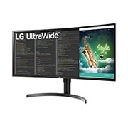 LG מסך ''35 קעור UltraWide® QHD 100 Hz (GtG) תומך ™HDR10 / FreeSync ביחס 21:9, מבט צד בזווית 15 מעלות, 35BN75C-B, thumbnail 2