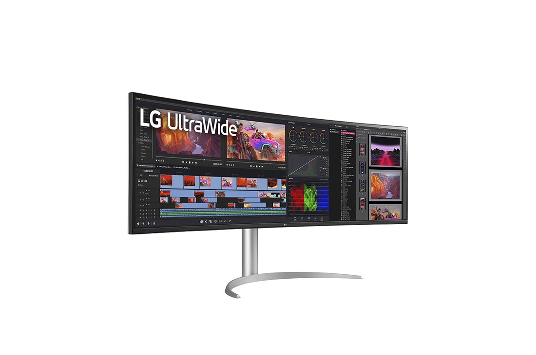 LG מסך ''49 קעור מקצועי UltraWide™ Dual QHD Nano IPS עם ™USB Type-C  ביחס 32:9, מבט צד בזווית 15 מעלות, 49WQ95C-W, thumbnail 3