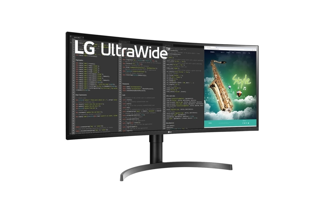 LG מסך ''35 קעור מקצועי UltraWide™  QHD  VA עם ™USB Type-C תומך HDR10 ביחס 21:9 , מבט צד בזווית 15 מעלות, 35BN75CN-B, thumbnail 3