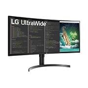 LG מסך ''35 קעור מקצועי UltraWide™  QHD  VA עם ™USB Type-C תומך HDR10 ביחס 21:9 , מבט צד בזווית 15 מעלות, 35BN75CN-B, thumbnail 3