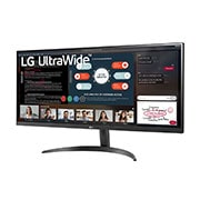LG מסך ''34 UltraWide™ IPS WFHD ב FreeSync™ / HDR10 ביחס 21:9, -15 degree side view, 34WP500-B, thumbnail 2