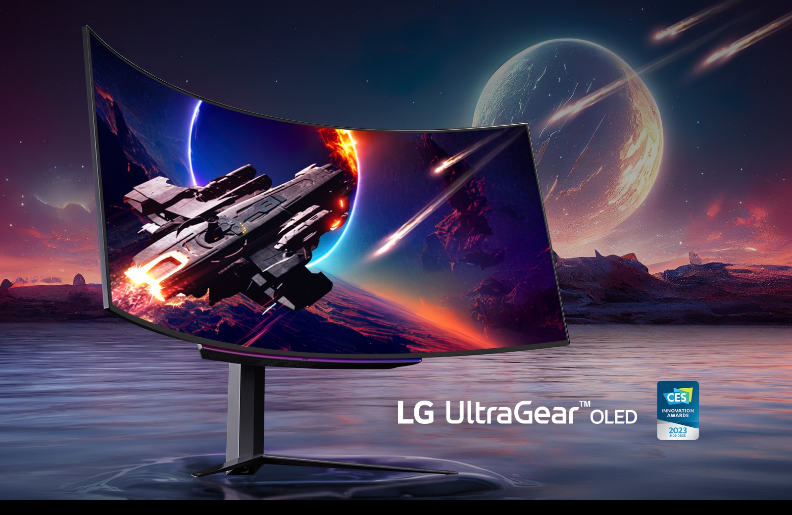 מסך גיימינג LG UltraGear™ QHD OLED 240Hz 45GR95QE-B