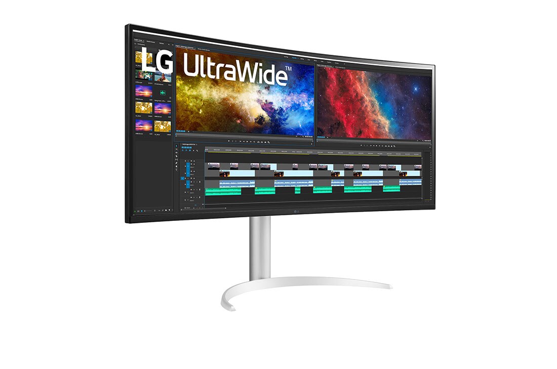 LG מסך ''38 קעור UltraWide® QHD IPS עם ™USB Type-C תומך ™HDR10/FreeSync ביחס, נקודת מבט בפרספקטיבה, 38WP85CP-W, thumbnail 4