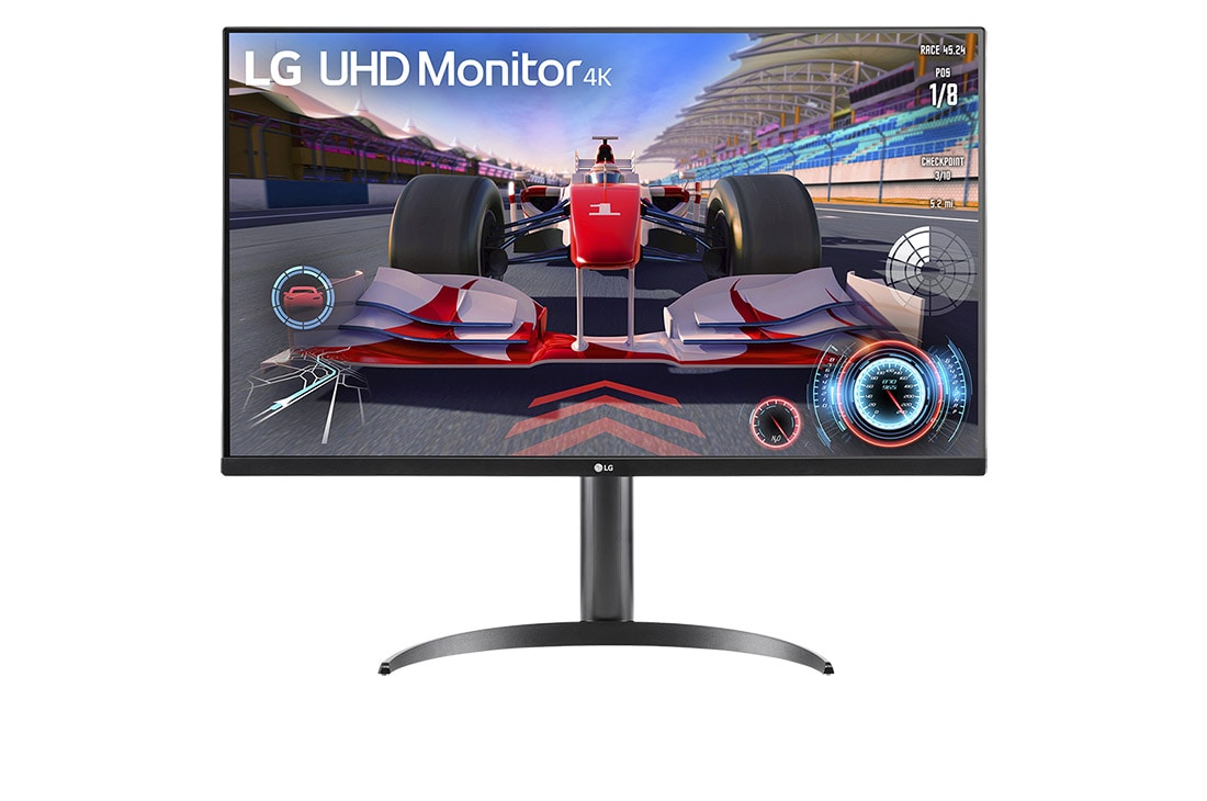 LG מסך ''32 UHD 4K VA תומך  FreeSync™ / HDR10 ביחס 16:9, מבט קדמי, 32UR550-B