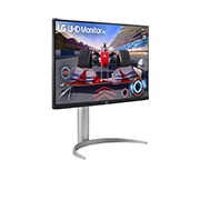 LG מסך ''27 UHD 4K 144Hz VA עם ™USB Type-C  תומך<br>™VESA DisplayHDR™ 400  / FreeSync  ביחס 16:9, מבט בפרספקטיבה, 27UQ750-W, thumbnail 4