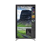 LG מסך ''32 UHD 4K IPS תומך ™HDR400 / FreeSyncעם ™USB Type-C  בעל יחס ניגודיות 2000:1 ביחס 16:9, מבט קדמי כאשר המסך מצוּדד 90 מעלות לתצוגת פורטרט, 32UQ850V-W, thumbnail 10