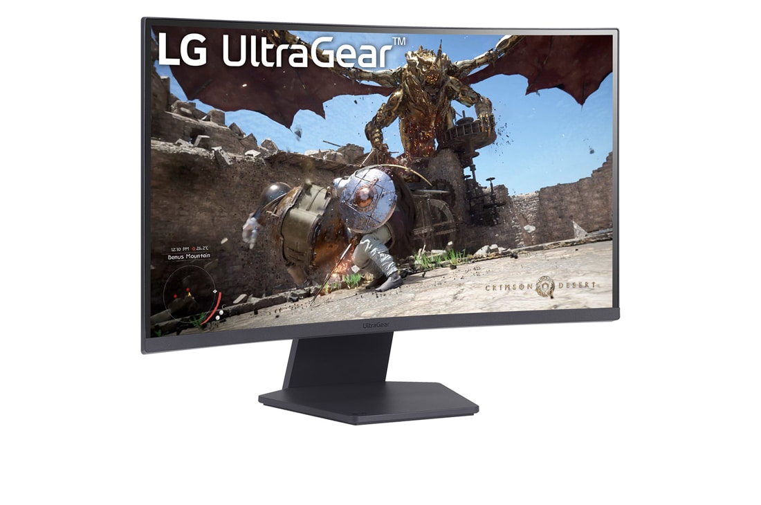 LG מסך ''27 גיימינג קעור UltraGear™ QHD 180Hz 1ms (GtG) תומך ™HDR10 / FreeSync ביחס 16:9, מבט צד בזווית 15+ מעלות, 27GS60QC-B, thumbnail 3