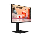 LG מסך ''24 Full HD 100hz IPS מקצועי מתכוונן ביחס 16:9 עם רמקולים וספק כוח מובנים, מבט בפרספקטיבה, 24BA550-B, thumbnail 4
