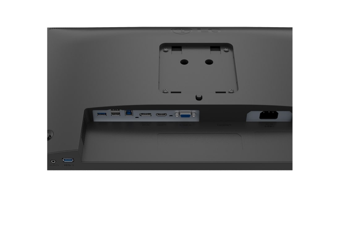 LG מסך ''24 Full HD 100hz IPS מקצועי מתכוונן ביחס 16:9 עם רמקולים וספק כוח מובנים, מבט תקריב של היציאות, 24BA550-B, thumbnail 9