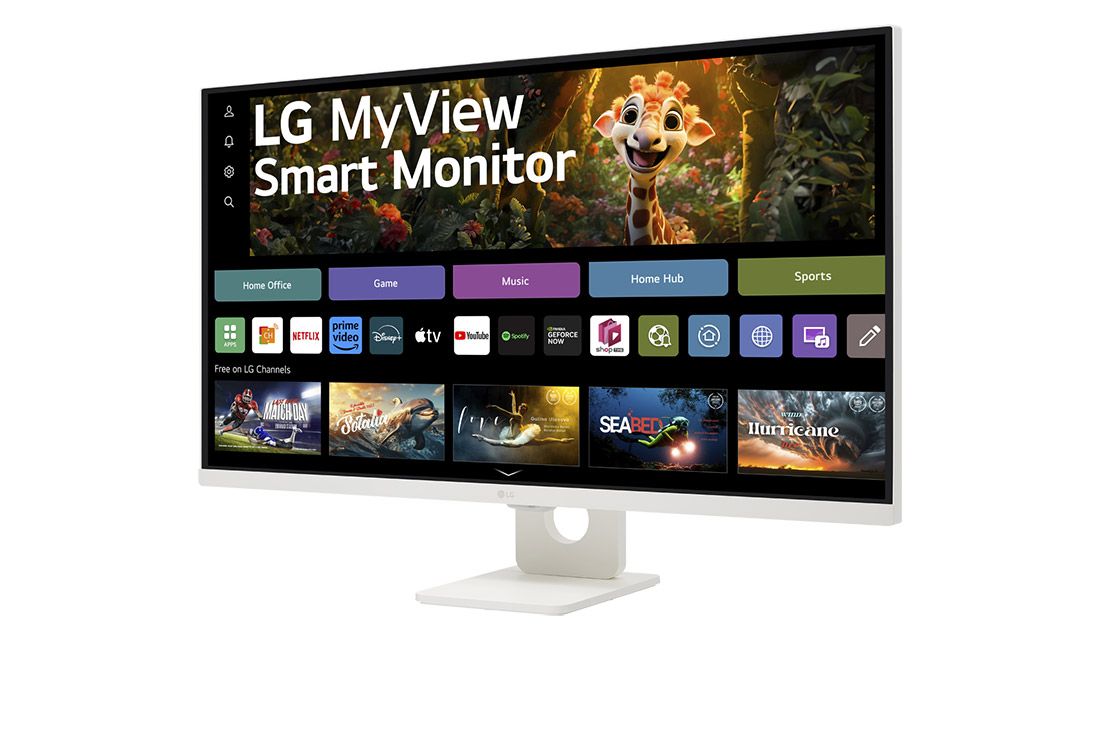 LG מסך חכם LG MyView 4K UHD בגודל 32 אינץ', עם webOS, מבט צד בזווית 15- מעלות, 32SR73U-W, thumbnail 3