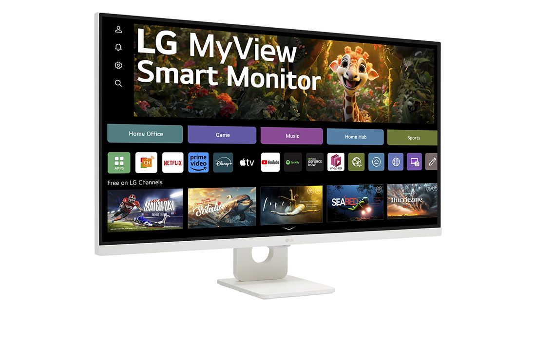 LG מסך חכם LG MyView 4K UHD בגודל 32 אינץ', עם webOS, מבט צד בזווית 15+ מעלות, 32SR73U-W, thumbnail 4