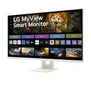 LG מסך חכם LG MyView 4K UHD בגודל 32 אינץ', עם webOS, מבט צד בזווית 15- מעלות, 32SR73U-W, thumbnail 3