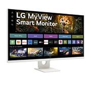 LG מסך חכם LG MyView 4K UHD בגודל 32 אינץ', עם webOS, מבט צד בזווית 15+ מעלות, 32SR73U-W, thumbnail 4