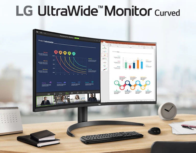 מסך LG UltraWide™ Monitor Curved.