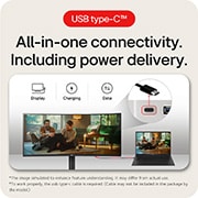 LG מסך ''34 UltraWide® QHD VA 100Hz עם ™USB Type-C תומך FreeSync™ / HDR10 ביחס 21:9, 34WR55QK-B, thumbnail 15