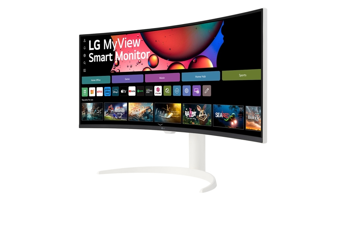 LG צג LG MyView Smart בגודל 34 אינץ' ביחס 21:9 WQHD UltraWide קעור (3440x1440) עם webOS, מבט צד בזווית 30- מעלות, 34SR65QC-W, thumbnail 4