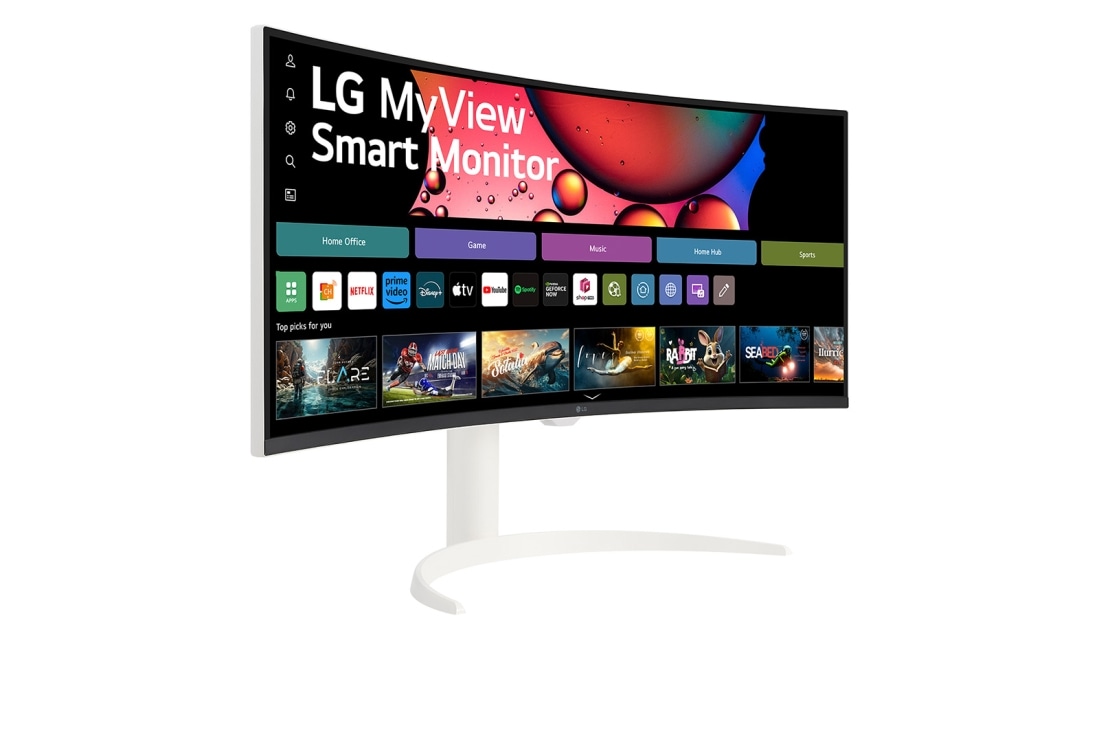 LG צג LG MyView Smart בגודל 34 אינץ' ביחס 21:9 WQHD UltraWide קעור (3440x1440) עם webOS, מבט צד בזווית 30+ מעלות, 34SR65QC-W, thumbnail 6