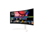 LG צג LG MyView Smart בגודל 34 אינץ' ביחס 21:9 WQHD UltraWide קעור (3440x1440) עם webOS, מבט צד בזווית 30- מעלות, 34SR65QC-W, thumbnail 4