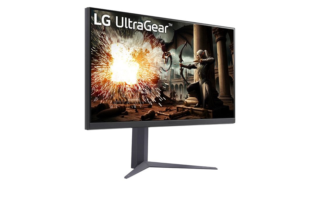 LG מסך ''32 גיימינג UltraGear™ QHD IPS 180Hz 1m(GtG) תומך HDR10 / FreeSync ביחס 16:9, מבט בפרספקטיבה, 32GS75Q-B, thumbnail 4