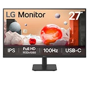 LG מסך''27 Full HD 100hz IPS  ביחס 16:9 עם חיבור ™USB Type-C , מבט קדמי, 27MS530B-B, thumbnail 1
