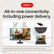 LG מסך''27 Full HD 100hz IPS  ביחס 16:9 עם חיבור ™USB Type-C , All in one conncectivity, 27MS530B-B, thumbnail 13
