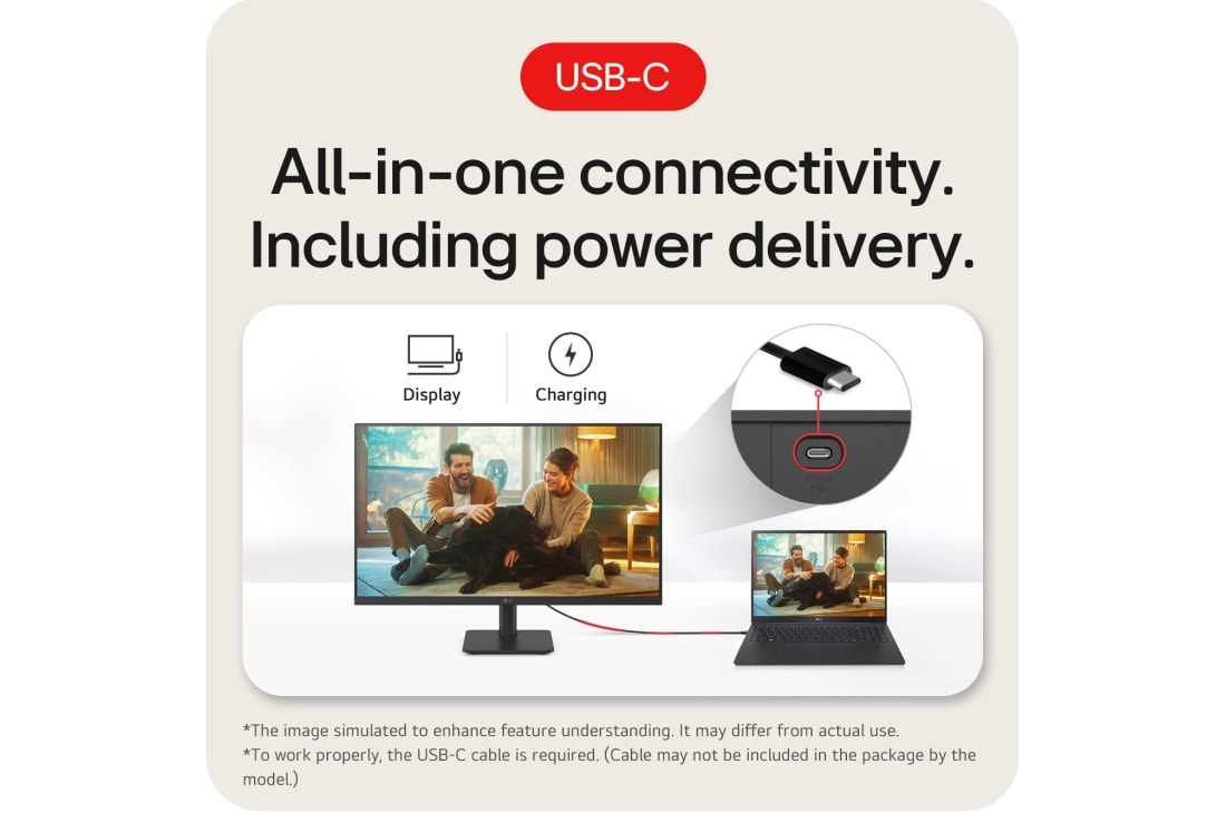 LG מסך''27 Full HD 100hz IPS  ביחס 16:9 עם חיבור ™USB Type-C , All in one conncectivity, 27MS530B-B, thumbnail 13