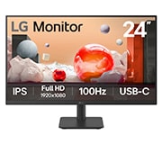 LG מסך''24 Full HD 100hz IPS  ביחס 16:9 עם חיבור ™USB Type-C , מבט קדמי, 24MS530B-B, thumbnail 1
