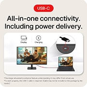 LG מסך''24 Full HD 100hz IPS  ביחס 16:9 עם חיבור ™USB Type-C , all in one connectivity, 24MS530B-B, thumbnail 13