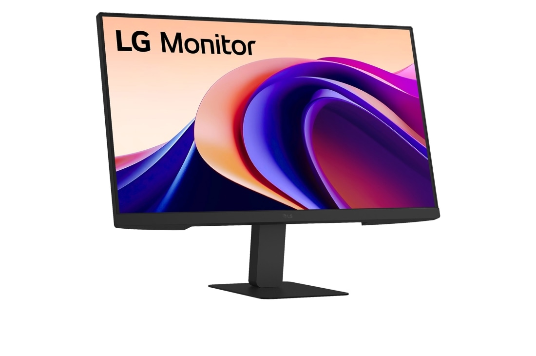 LG מסך '24 QHD 100hz IPS מתכוונן עם USB-C ביחס 16:9, מבט צד בזווית 15+ מעלות של המסך בתנועה לכוונון ההטיה, 24U631A-B, thumbnail 4