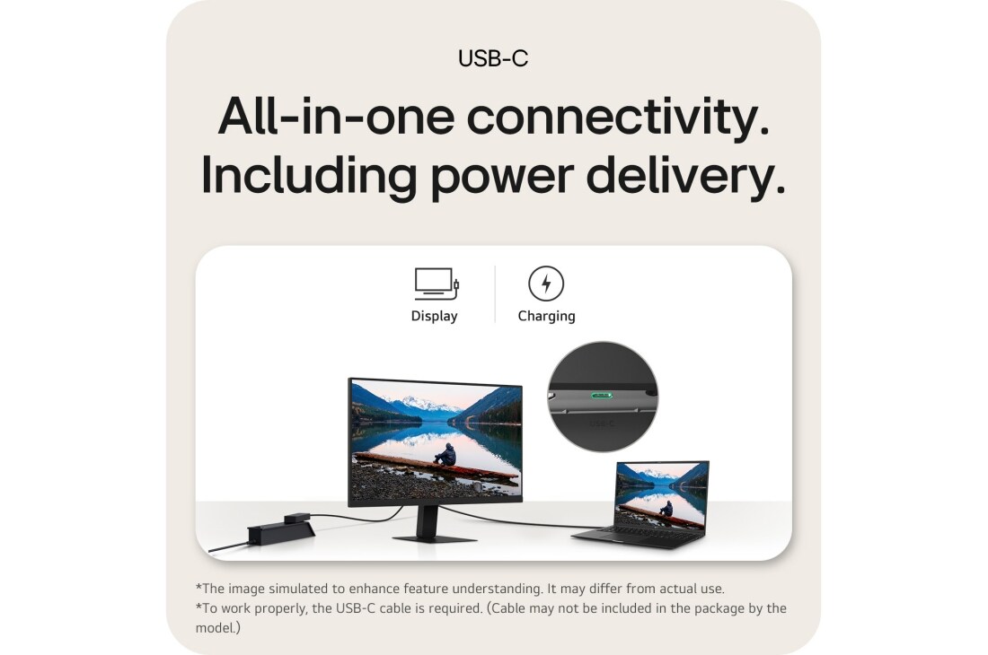 LG מסך '24 QHD 100hz IPS מתכוונן עם USB-C ביחס 16:9, USB-c, 24U631A-B, thumbnail 14