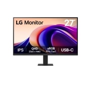 LG מסך '27 QHD 100hz IPS מתכוונן עם USB-C ביחס 16:9, מבט קדמי, 27U631A-B, thumbnail 1