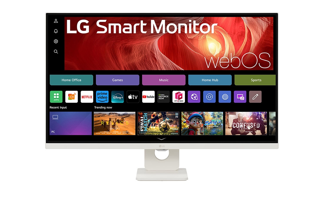 LG צג חכם של LG בגודל 31.5 אינץ', 4K UHD עם webOS, מבט קדמי, 32U721SA-W