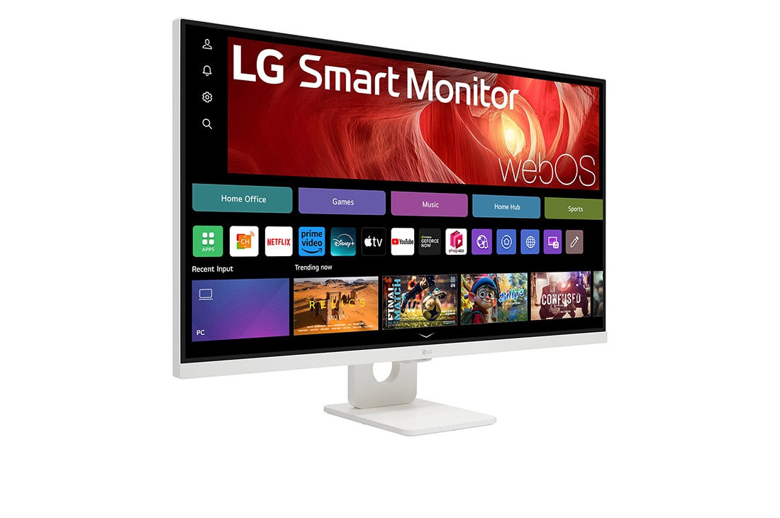 LG צג חכם של LG בגודל 31.5 אינץ', 4K UHD עם webOS, מבט צד בזווית 30+ מעלות, 32U721SA-W, thumbnail 5
