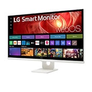 LG צג חכם של LG בגודל 31.5 אינץ', 4K UHD עם webOS, מבט צד בזווית 15- מעלות, 32U721SA-W, thumbnail 3