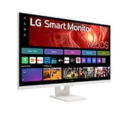LG צג חכם של LG בגודל 31.5 אינץ', 4K UHD עם webOS, מבט צד בזווית 30+ מעלות, 32U721SA-W, thumbnail 5