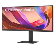 LG מסך LG UltraWide 34  '' IPS WQHDביחס 21:9, מבט בזווית קדמית על צג ultrawide (ימין), 34U650A-B, thumbnail 2