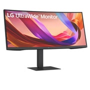 LG מסך LG UltraWide 34  '' IPS WQHDביחס 21:9, מבט קדמי בזווית קלה שמאלה על צג ultrawide, 34U650A-B, thumbnail 4