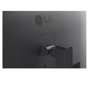 LG מסך LG UltraWide 34  '' IPS WQHDביחס 21:9, מבט אחורי בזווית על המסך, המציג את המעמד ואת היציאות (שמאל)., 34U650A-B, thumbnail 13