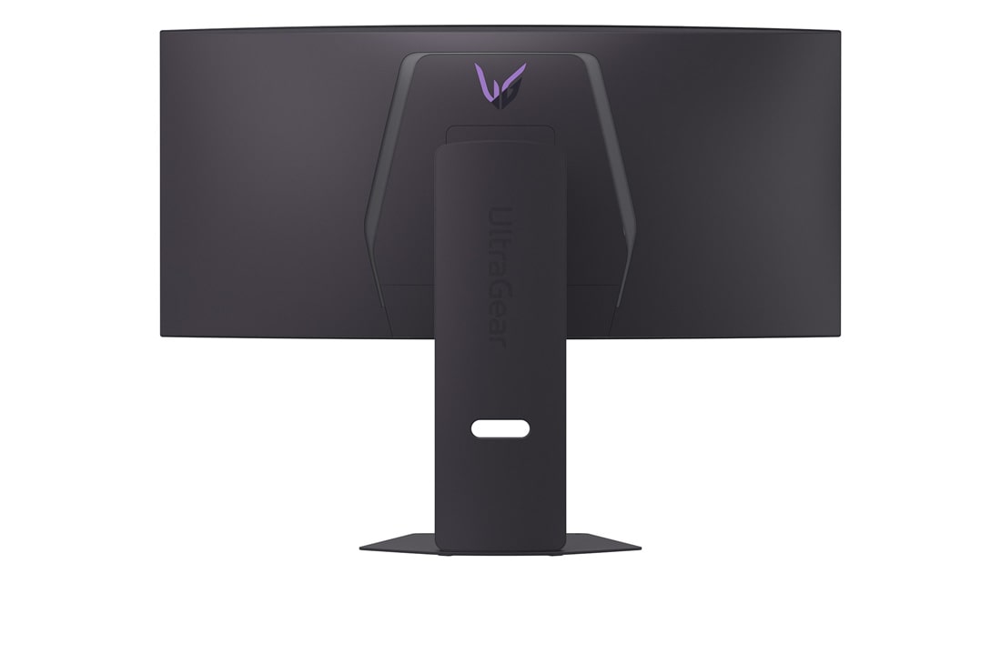 LG מסך  ™LG UltraGear ‏34‎ אינץ’ OLED קעור, 240Hz ברזולוציית WQHD ‎, תקריב של הסמל האחורי, 34GX900A-B, thumbnail 12