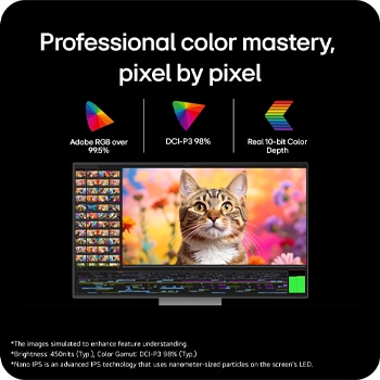 LG UltraFine™ 6K evo 32-inch  Nano IPS Black + Thunderbolt™ 5, כרטיס USP: שליטה מקצועית בצבע, פיקסל אחר פיקסל, 32U990A-S, thumbnail 16