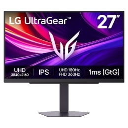 צג גיימינג 27 אינץ' LG UltraGear™ G8 4K IPS,‏ UHD 180Hz‏ / FHD 360Hz,‏ 1ms MBR,‏ NVIDIA G-SYNC ו-AMD FreeSync2