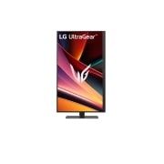 LG צג גיימינג LG UltraGear™ 27'' G6 QHD,‏ 300Hz,‏‏ G-SYNC, צג גיימינג LG LG UltraGear™ G6 QHD,‏ 300Hz,‏ 1ms,‏ HDR ‏400,‏ AMD FreeSync™ Premium בגודל 27 אינץ', מבט מאחור עם האורות דולקים, 27G640A-B, 27G640A-B, thumbnail 5